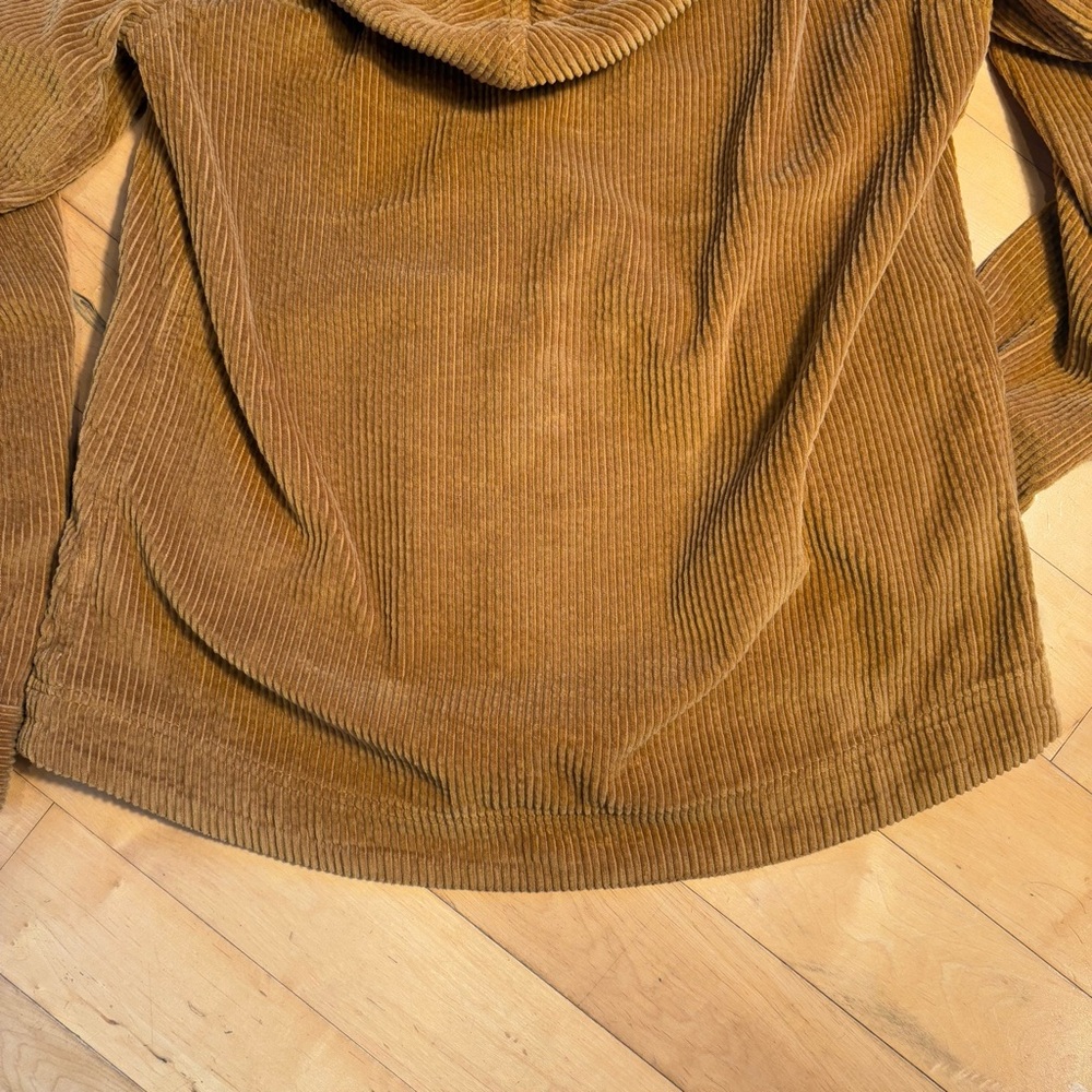 L.L. BEAN Corduroy Soft Full Zip with Pockets in Saddle Brown Size XS - Picture 8 of 14